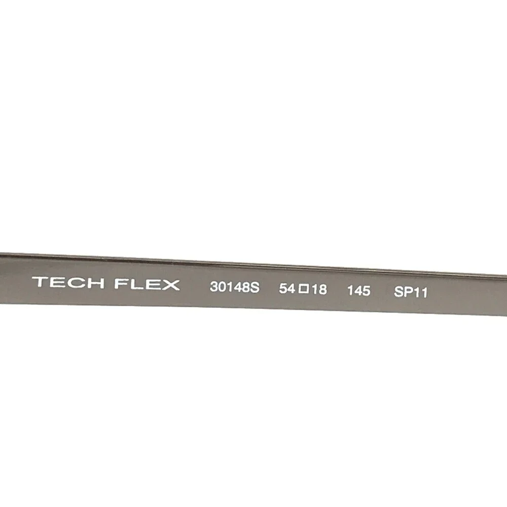 Tech Flex Large Eyeglasses Frames 30148S SP11 Black Silver Square 54-18-145